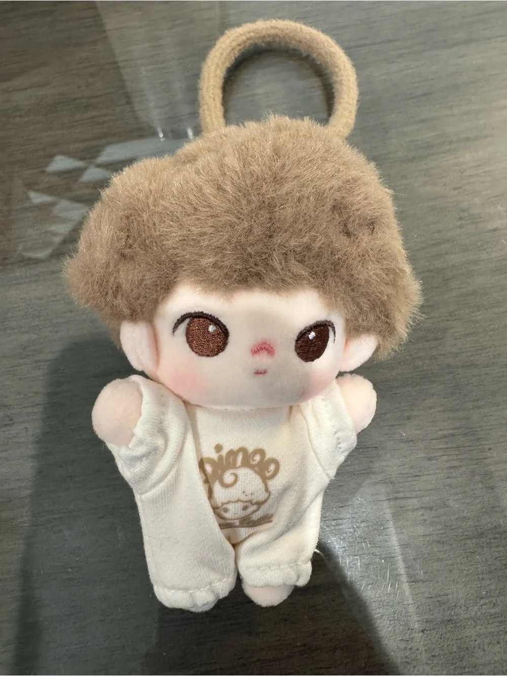 DimooWorld Soft-Faced Plush Keychain - Pink & Cream - Picture 5 of 7